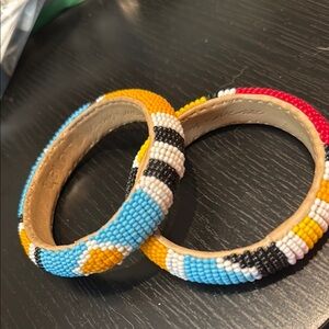 Colorful Beaded Bangles